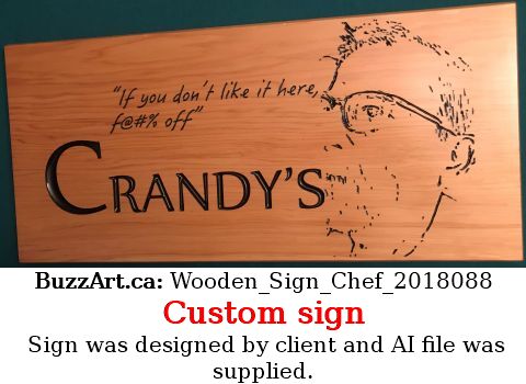 Sign was designed by client and AI file was supplied.